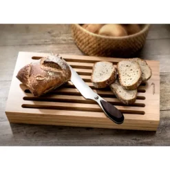 Planches À Découper*DEGLON Planche à Pain Ramasse Miettes 41,2 x 22,8 cm Acacia Déglon