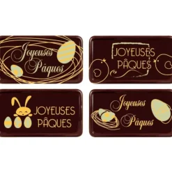 Décoration Comestible*FLORENSUC Plaque Chocolat Joyeuses Pâques x64
