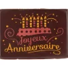 Décoration Comestible*FLORENSUC Plaque Chocolat Joyeux Anniversaire x48