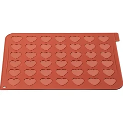 Plaque Macaron*SILIKOMART Plaque Macarons Coeurs Silicone 40 x 30 cm