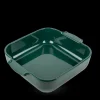 Plat De Cuisson*PEUGEOT Plat à Four Carré en Céramique Appolia 28 cm Vert Forêt