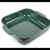 Plat De Cuisson*PEUGEOT Plat à Four Carré en Céramique Appolia 36 cm Vert Forêt