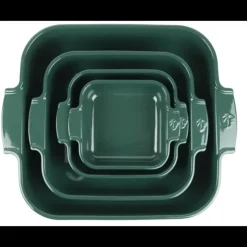 Plat De Cuisson*PEUGEOT Plat à Four Carré en Céramique Appolia 36 cm Vert Forêt