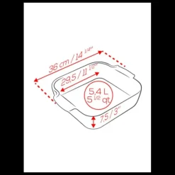 Plat De Cuisson*PEUGEOT Plat à Four Carré en Céramique Appolia 36 cm Vert Forêt