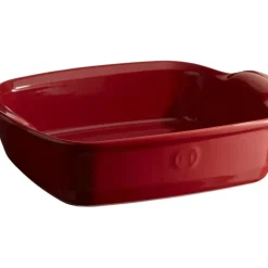 Plat De Cuisson*EMILE HENRY Plat à Four Carré en Céramique 28 x 24 cm Grand Cru