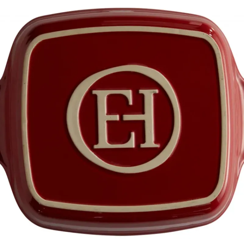 Plat De Cuisson*EMILE HENRY Plat à Four Carré en Céramique 28 x 24 cm Grand Cru