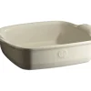 Plat De Cuisson*EMILE HENRY Plat à Four Carré en Céramique 28 x 24 cm Argile