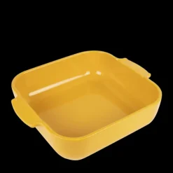 Plat De Cuisson*PEUGEOT Plat à Four Carré en Céramique Appolia 28 cm Jaune Safran