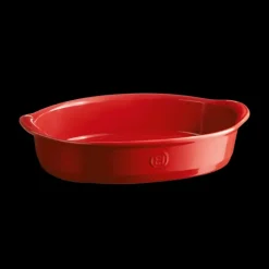 Plat De Cuisson*EMILE HENRY Plat à Four Ovale en Céramique 36,5 x 22,5 cm Grand Cru