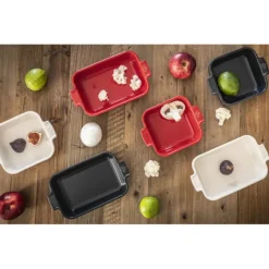 Plat De Cuisson*PEUGEOT Plat à Four Rectangulaire en Céramique Appolia 40 cm Ecru