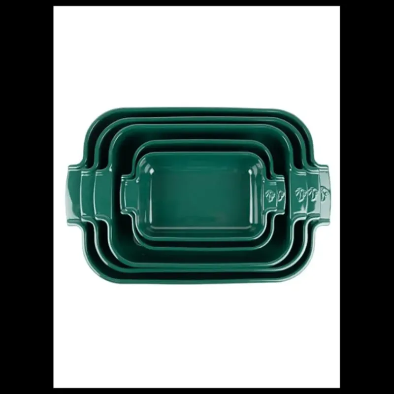 Plat De Cuisson*PEUGEOT Plat à Four Rectangulaire en Céramique Appolia 22 cm Vert Forêt