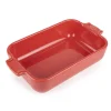 Plat De Cuisson*PEUGEOT Plat à Four Rectangulaire en Céramique Appolia 22 cm Rouge