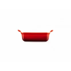 Plat De Cuisson*LE CREUSET Plat Rectangulaire Héritage en Céramique 19 cm Cerise Tradition