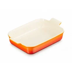 Plat De Cuisson*LE CREUSET Plat Rectangulaire Héritage en Céramique 19 cm Volcanique Tradition