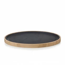 Servir, Présenter*REVOL Plateau pour Assiette Ovale Bambou 36,5 x 25 cm Basalt