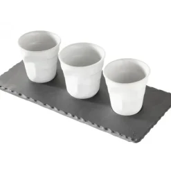 Servir, Présenter*REVOL Plateau Rectangulaire 3 encoches Ardoise 25 x 12 cm Basalt