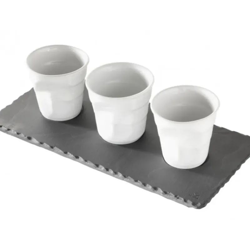 Servir, Présenter*REVOL Plateau Rectangulaire 3 encoches Ardoise 25 x 12 cm Basalt