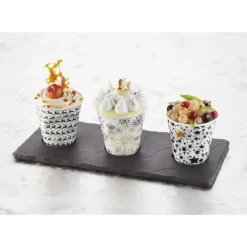 Servir, Présenter*REVOL Plateau Rectangulaire 3 encoches Ardoise 25 x 12 cm Basalt