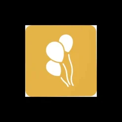 Ustensiles Décor Gâteau*SILIKOMART Pochoir Silicone Ballons 11,9 x 6,2 x H 0,1 cm (x2)