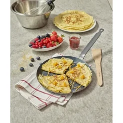 Poêles*DE BUYER Poêle à Crêpes Tôle Bleue Ø 20 cm Outdoor