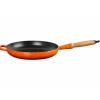 Poêles*LE CREUSET Poêle en Fonte 28 cm Volcanique avec Manche en Bois Signature