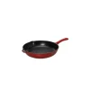 Grills|Poêles*CHASSEUR Poêle-gril en Fonte rond 25 cm Rouge