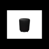 Mobilier Restaurant*2IMAHL Pouf Rond en Simili Cuir Noir Lisbonne
