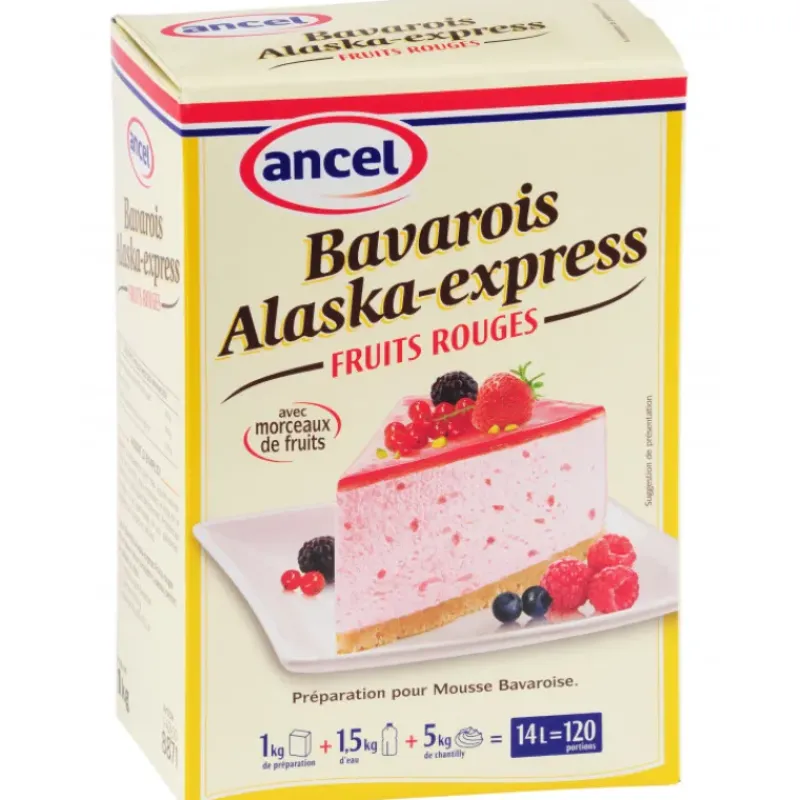 Préparation Pâtisserie*ANCEL Préparation bavarois Fruits des bois 1 kg Alaska-Express