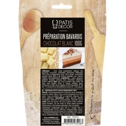 Préparation Pâtisserie*PATISDECOR Préparation Bavarois Gel Chocolat Blanc 100 g Patisdécor