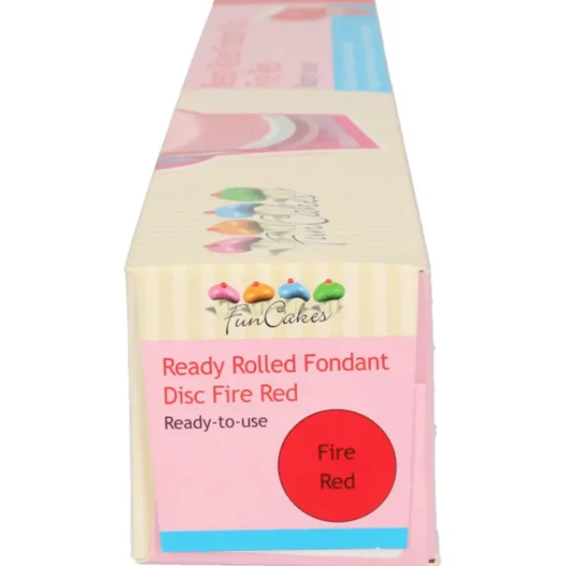 Pâte À Sucre*FUNCAKES Pâte à Sucre Prête à Dérouler Rouge Feu 430 g