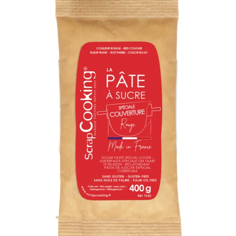Pâte À Sucre*SCRAPCOOKING Pâte à Sucre Rouge Spéciale Couverture 400g