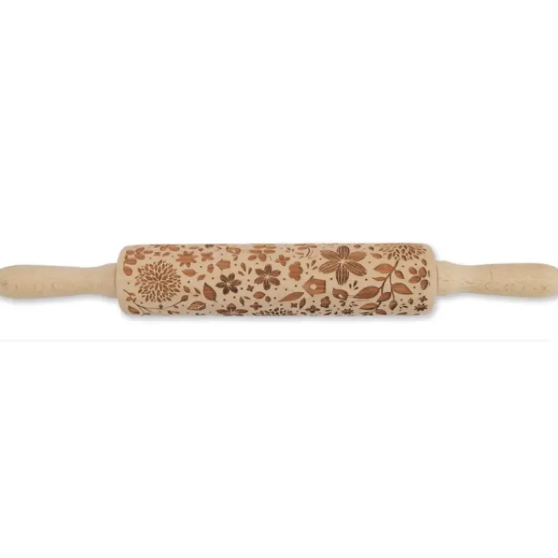 Ustensiles Décor Gâteau*SCRAPCOOKING Rouleau à Pâtisserie Motifs Nature 39 cm