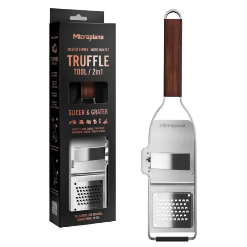 Mandoline De Cuisine|Râpes À Fromage*MICROPLANE Râpe à Truffes 2en1 Master Manche en Bois