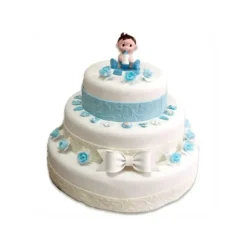 Décoration Comestible*PATISDECOR Ruban Pate à Sucre Bleu Arabesque 1,25 m x H 5 cm Patisdécor