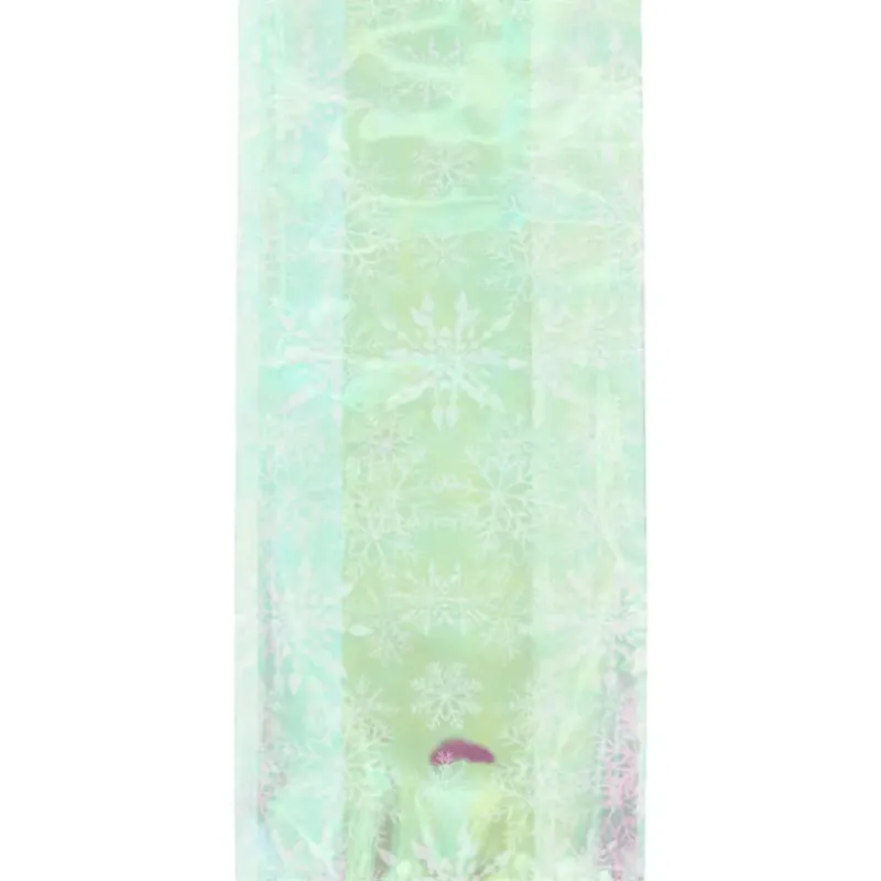 Emballage Alimentaire*WILTON Sachet Bonbon Irisé Flocon de Neige 11 x 23,5 cm avec Attaches Sachet (x10)