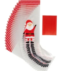 Emballage Alimentaire*WILTON Sachet Bonbon Père Noël 10 x 5 cm x H 24 cm (x20)
