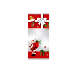 Emballage Alimentaire*CUISINEADDICT Sachet Confiserie 10x22cm Père Noël et sa Hotte (x100)
