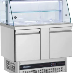 Froid*INOMAK Saladette 245 L 2 Portes Inox pour 3 Bacs GN1/1