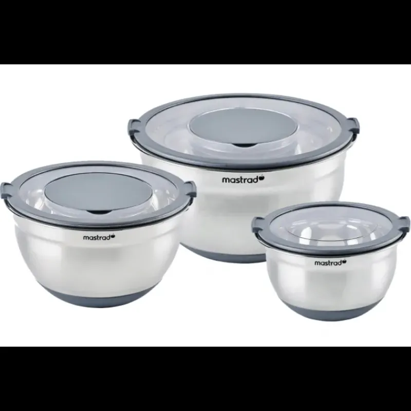 Servir, Présenter|Bassines De Cuisine*MASTRAD Saladiers Inox (x3)