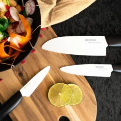 Couteau Céramique|Couteau Santoku*KYOCERA Santoku Céramique Noir 14 cm Gen Earth