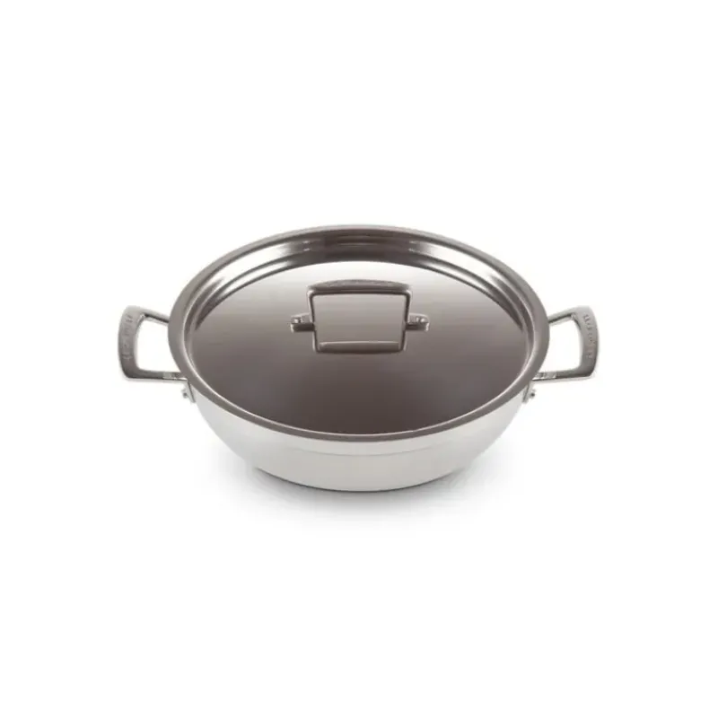 Sauteuses*LE CREUSET Sauteuse Provençale en Inox et Couvercle 30 cm