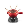 Appareil À Raclette, Appareil À Fondue*LE CREUSET Service à fondue manche fonte Cerise (rouge)