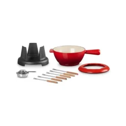 Appareil À Raclette, Appareil À Fondue*LE CREUSET Service à fondue manche fonte Cerise (rouge)
