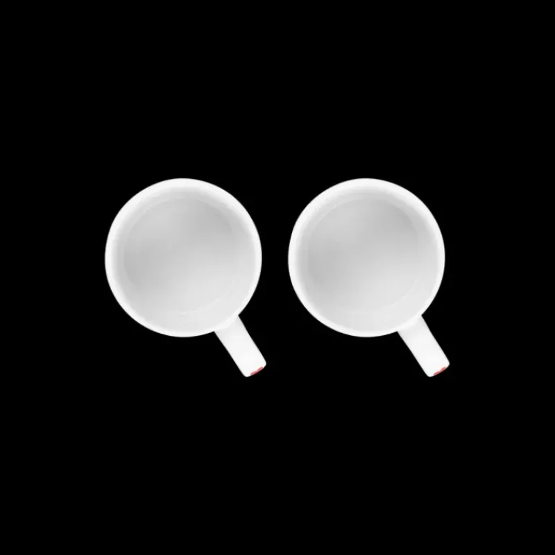 Vaisselle*LE CREUSET Set 2 Mugs en Céramique Motifs Cœur 350 ml