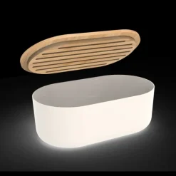 Sac En Tissu|Conservation*PEBBLY Set Boîte à Pain Métal et Bambou 4 Pièces