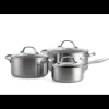 Batterie De Cuisine|Faitout*GREENPAN Set de 3 pièces : Casserole 16 cm + Faitout 20 et 24cm collection GENEVA ™