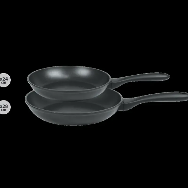 Batterie De Cuisine|Poêles*CRISTEL Set de 2 Poêles Aluminium Ø24 & 28 cm Cookway Ultralu
