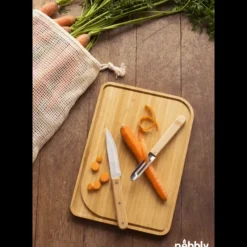 Planches À Découper*PEBBLY Set Planche à Découper Bambou 4 Pièces