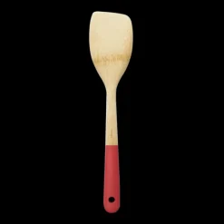 Spatules*PEBBLY Spatule de Cuisine Bambou 30 cm Rouge