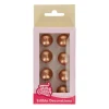 Décoration Comestible*FUNCAKES Sphère en Chocolat Bronze 2 cm (x8)